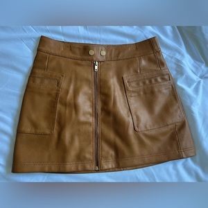 Free People Vegan Leather Skirt